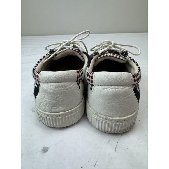 Born Tamara Sneakers Women's Size 10 Blue Red Plaid Checkered Preppy Comfort - Picture 6 of 12